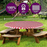 Sorfey Tablecloth -Fitted with Elastic, Vinyl with Flannel Back, Fits for Table 36 Inches Round ,Water Proof, Easy to Clean, Checked Red Design