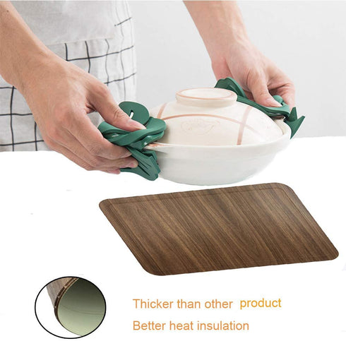Red-A Dining Table Placemats Set of 6 Heat-Resistant Wipeable Table Mats for Kitchen Table Decoration Waterproof Vinyl Placemats Easy to Clean,Brown