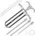 JY COOKMENT Meat Injector Syringe 2-oz Marinade Flavor Barrel 304 Stainless Steel with 3 Professional Needles 2 Cleaning Brushes and 4 Silicone O-Rings