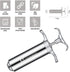 JY COOKMENT Meat Injector Syringe 2-oz Marinade Flavor Barrel 304 Stainless Steel with 3 Professional Needles 2 Cleaning Brushes and 4 Silicone O-Rings