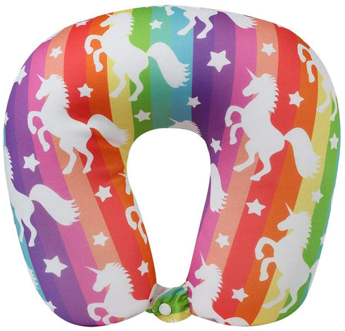 Cloudz Patterned Microbead Travel Neck Pillows - Unicorn