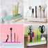 GORGECRAFT Sew Desktop Organizers Silicone Makeup Brush Holder Organizer Cosmetic Storage Box Multipurpose Make Up Brush Stand Painting Pen Holder Sewing Craft Tools for Stash and Store (Purple)