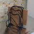 Cutting Board Rack Holder Chopping Board Organizer Stand Kitchen Pot Pan Lids Rack Organizer Flat Steel 4.92?x5.72?x8.46? (Black)
