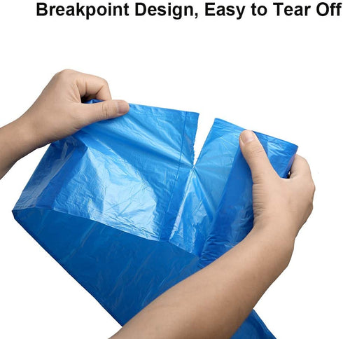 Compostable Trash Bags , 13-15 Gallon Biodegradable Trash Bags Recycled Garbage Bags Unscented Wastebasket Liners for Kitchen Office(75 Counts, Blue)