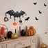Bat Key Holder for Wall Halloween Theme Metal Key Rack with 6 Hooks Coat Hat Organizer Hanger for Entryway Hallway Kitchen Office Decorative Black 16.5 x 9.4 Inch