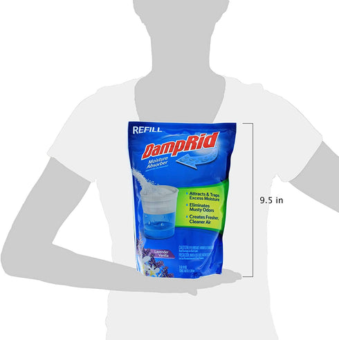 DampRid - Lavender Vanilla Moisture Absorber - 42 oz. Refill Bag Attracts & Traps Moisture for Fresher, Cleaner Air