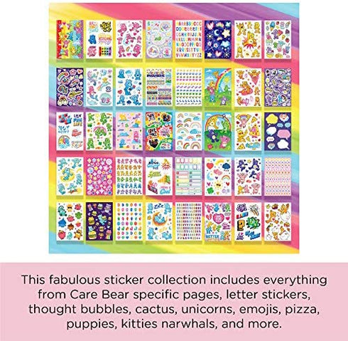 Fashion Angels Care Bear 1000+ Unbearably Cute Stickers for Kids, Fun Craft Stickers for Scrapbooks, Planners, Gifts and Rewards, 40-Page Sticker Book for Kids Ages 6 and Up