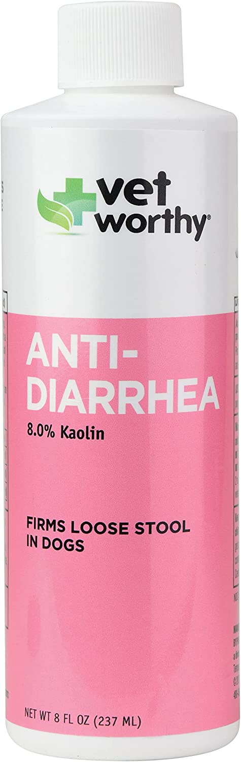 Vet Worthy Anti-Diarrhea for Dogs - Dog Supplement to Help Relieve Diarrhea, Stomach Upset, and Discomfort - Pet Digestive Health Support with Kaolin and Pectin - 4 oz