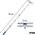 ITTAR Window Squeegee Cleaning Tools, 2 in 1 Window Washing Squeegee with Extension Pole 58'' Long Handle for Window Shower Glass Door Household Tool