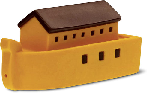 DolliBu Noah's Ark Bath Buddy Squirter - Floating Noahs Ark Rubber Bath Toy, Water Squirting Bathtime Play for Toddlers, Cute Bible Boat Watercraft Toy for The Bathtub, Beach, & Pool for Girls & Boys