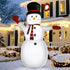 YIHONG 8 Ft Christmas Inflatables Greeting Snowman Decorations, Outdoor Christmas Inflatables with LED Lights for Yard Lawn Décor