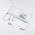 KES Aluminum Bathroom Glass Shelf Tempered Glass Rectangular 1 Tier Extra Thick Silver Wall Mounted, A4126A