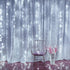 String Lights Curtain USB or Battery Powered, Bedroom Fairy Lights with Remote for Wall Party Christmas Indoor Outdoor Decor,(Cool White,7.87Ft x 5.9Ft)