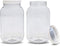ljdeals 1 Gallon Clear Plastic Jars with Lids, Wide Mouth Storage Containers, Pack of 2, BPA Free, Food Safe, made in USA