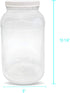 ljdeals 1 Gallon Clear Plastic Jars with Lids, Wide Mouth Storage Containers, Pack of 2, BPA Free, Food Safe, made in USA