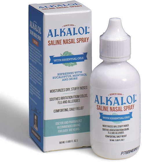 Alkalol Solution Saline Nasal Spray, 1.69 Ounce