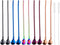 Color ME 10 pcs Metal Straw Spoons with 2 Cleaning Brushes, Reusable Drinking Spoon Straws for Iced coffee, Iced tea, Milkshake, Cocktail, Smoothies