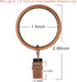 AMZSEVEN 100 PCS Metal Curtain Rings with Clips, Decorative Window Curtain Hangers Drapery Ring with Hooks Clip, 1.5 Inch Interior Diameter Eyelets, Antique Copper