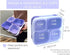 Lunch Containers for Kids Women, Portion Control Set, Bento Lunch Box Snack Containers with Lids, Lunch-Box for Adults Boys Girls, Leak-proof Kit, 4 Cups Purple
