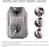 Sunany Inflatable Neck Pillow Used for Airplanes/Cars/Buses/Trains/Office Napping with Free Eye Mask/Earplugs (Gray), Small