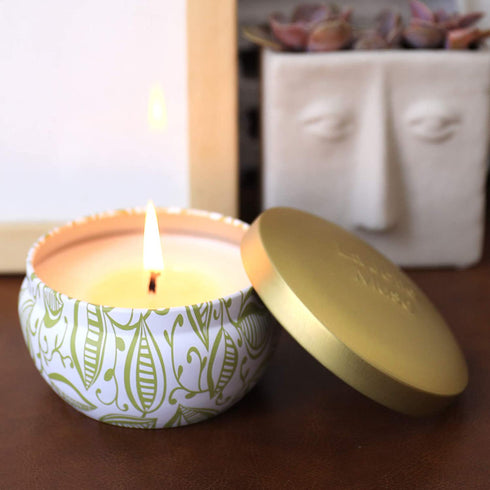 LA JOLIE MUSE Coconut Limeade Scented Candle, Coconut Lime Candle, Natural Soy Wax Candle, 45 Hours Long Burning, Home Fragrance, Portable Travel Tin Candles, 6.5 OZ