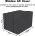 Rohuis Window Air Conditioner Covers for Outside Units - Outdoor Window AC Cover for Winter, Windproof Waterproof AC Unit Cover with Adjustable Straps, 25.6Wx21Dx17H inches