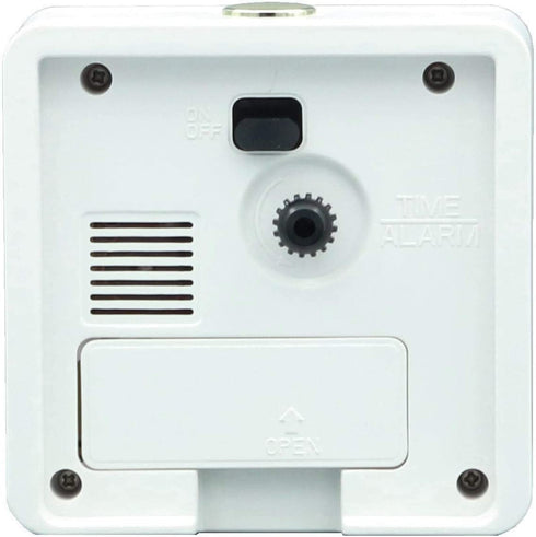SEIKO Gatsby Bedside Alarm Clock, White Matte