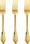 N9R 100Pcs Gold Plastic Forks, Solid, Durable and Heavy Duty Plastic Forks, Perfect Utensils for Parties, Weddings