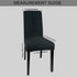 WELMATCH Black Jacquard Spandex Dining Chair Covers - 4 PCS Stretch Removable Washable Dining Chair Slipcovers (Black, 4)