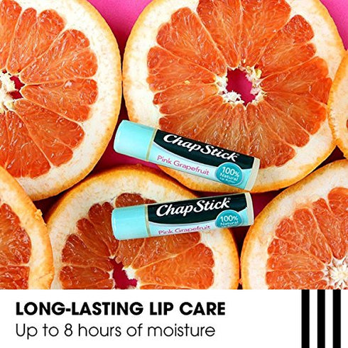 ChapStick Pink Grapefruit 100% Natural Lip Butter Tube, Lip Balm - 0.15 Oz