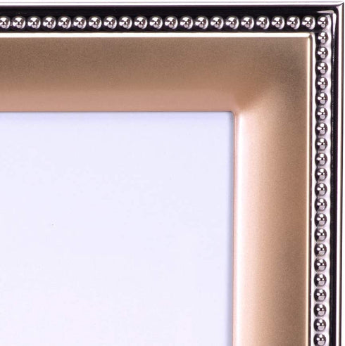 Malden International Designs Classic Gold Metal With Silver Beads 2-Tone Picture Frame, 8x10, Gold