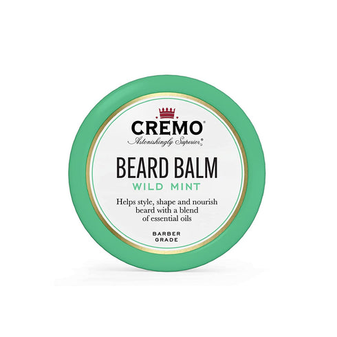 Cremo Styling Beard Balm, Wild Mint Beard Balm, Nourishes, Shapes and Styles Longer, Fuller Beards, 2 Ounces (Packaging May Vary)