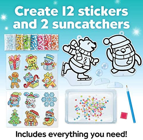 Creativity for Kids Big Gem Diamond Painting Kit - Create Your Own Holiday Stickers & Suncatchers - Diamond Art for Kids
