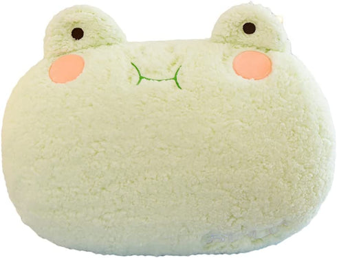 Wgxzyq Frog Plushie Pillow, Frog Stuffed Animal Plush Toy, Birthday Xmas Valentine's Day Gift for Kids Boys Girls (Green, 14inch)