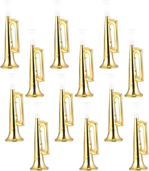 TOYANDONA 12pcs Plastic Trumpet Noise Maker Horn Funny Speaker Cheering Props Party Favor Gift Kids Toys