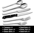 Hiware 24-Piece Silverware Set for 4, Stainless Steel Flatware Cutlery Set, Kitchen Utensils Set, Tableware Set For Home Kitchen Restaurant Hotel, Includes Knives Forks Spoons, Dishwasher Safe