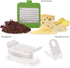 LISA ENJOYMENT Vegetable Chopper Onion Chopper with Container Vegetable Slicer Cutter Grater for Cheese, Chocolate and Ginger Pro Food Chopper with 5 Blades