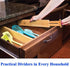 Drawer Dividers 4 Pack Bamboo Kitchen Drawer Organizer Adjustable Expandable Separators from 17.5 To 22.25 Inches with Spring for Kitchen Cabinet Utensil Drawer Closet Baby Drawer Bookshelf