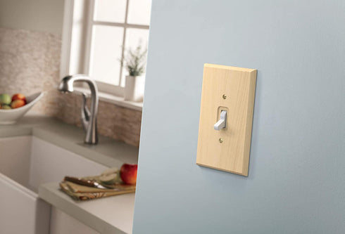 Franklin Brass W10397V-UN-C Square Single Duplex Outlet Wall Switch Plate/Cover, 3 pack, Unfinished Wood, 3 Count