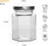 Accguan Hexagon Glass Jars, 30 Pcs 4 oz Glass Jars with Silver Lids, Mason Jars for Jam, Jelly, Honey, Gifts, Crafts, Wedding, Spice, Dry Goods and More