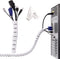 TITACUTE Cable Tube Organizer, Coiled Tube Sleeve Cable Wrap Spiral Wire Sleeves Cable Management with Cord Cover Clips for TV PC Computer Home Entertainment Wall White