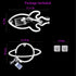 2 Pcs Neon Signs,Led Neon Sign Rocket Planet Decorative Battery or USB Operated Neon Lights Light Up for Bedroom/Kids Room/Home