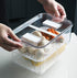blitzlabs Refrigerator Organizer Bins Produce Saver, Stackable Freezer Bins Fresh Keeper Food Storage Containers for Fridge Freezer Cabinet Kitchen Organization -5700ML