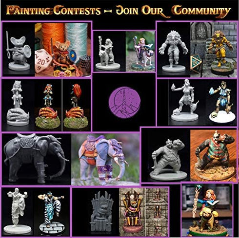 Wildspire 26 Animal Minis for DND Miniatures 28mm Unpainted Dungeons and Dragons Miniatures I for D&D Miniatures & DND Minis Fantasy RPG | for DND Figures & Tabletop Miniatures | Campaign Setting