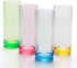 12 oz Highball Drinking Glasses Plastic Tumblers Tall Kids Water Cups Adults Glassware Colored Picnic Drinkware Reusable Set of 4