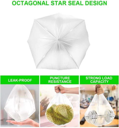 Small Clear Trash Bags FORID 1.2 Gallon Garbage Bags 220 Count Wastebasket Bin Liners for Bathroom Bedroom Office Garbage Can