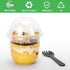 50Sets 12OZ Clear Plastic Parfait Cups with Lids Dome Lids No Hole with Insert Dessert Cups with Lids for Yogurt Fruit and Cereal Parfait Plastic Cups with Lids Ice Cream Cups