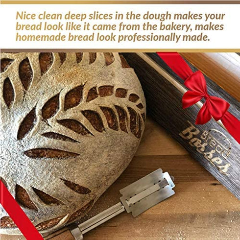 Bread Bakers Lame Slashing Tool -Dough Making Slasher Tools Baking Sourdough Bread Starter Jar Scoring Knife Razor Cutter Slashing Tool Accessories for Cutting Bread Bosses Supplies -Great As A Gift