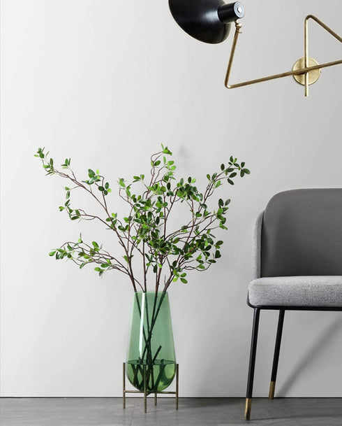 Artificial Plant 43.3 Inch Green Branches Leaf Shop Garden Office Home Decoration (2 pcs)