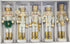 BlueSpace Christmas Nutcracker Ornaments Set Wooden Nutcrackers Hanging Decorations for Christmas Tree Figures Puppet Toy Gifts(5'',Set of 5pcs,White)